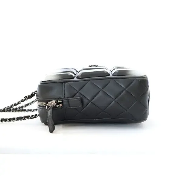 Chanel Art Camera Bag 14S Rare 2014 Ombre Plexiglass Leather Pop CC Authentic - Picture 7 of 15